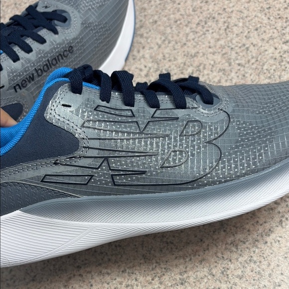New Balance Gray and Blue Athletic Shoes with Breathable Mesh main image 7